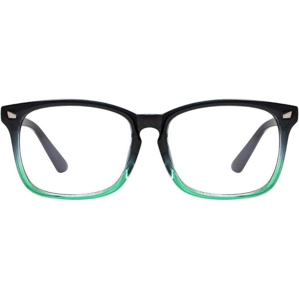 Women Men Blue Gradient Green Glasses